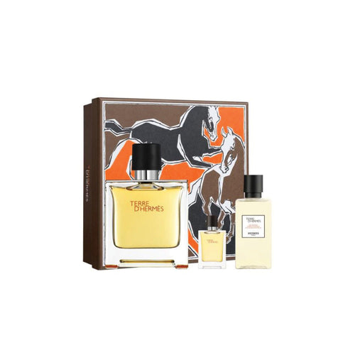 Hermes Terre D'Hermes Men Gift Set (75ML+MINI 5ML+S/GEL 40ML)