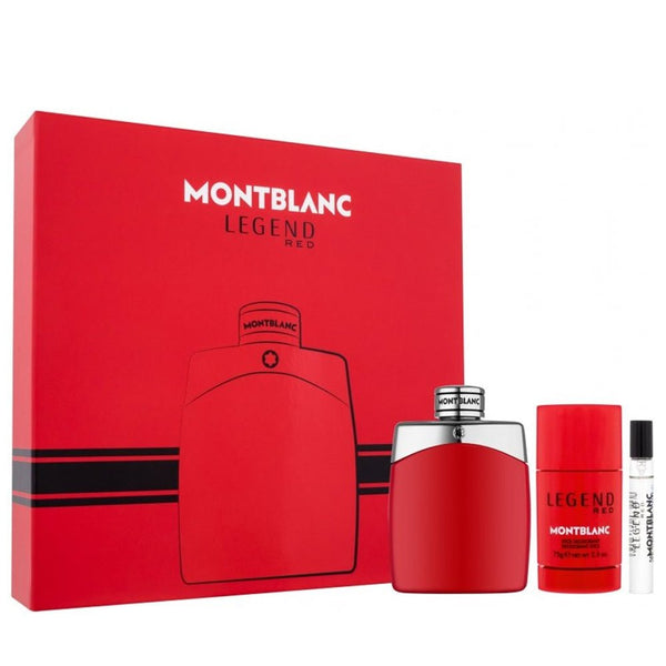 Mont Blanc Legend Red For Men EDP 100+EDP 7.5Ml+Deo Stick 75G