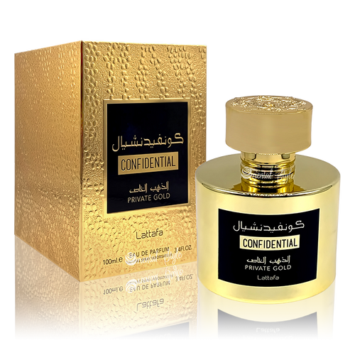 Lattafa Unisex Confidential Private Gold EDP 100ML