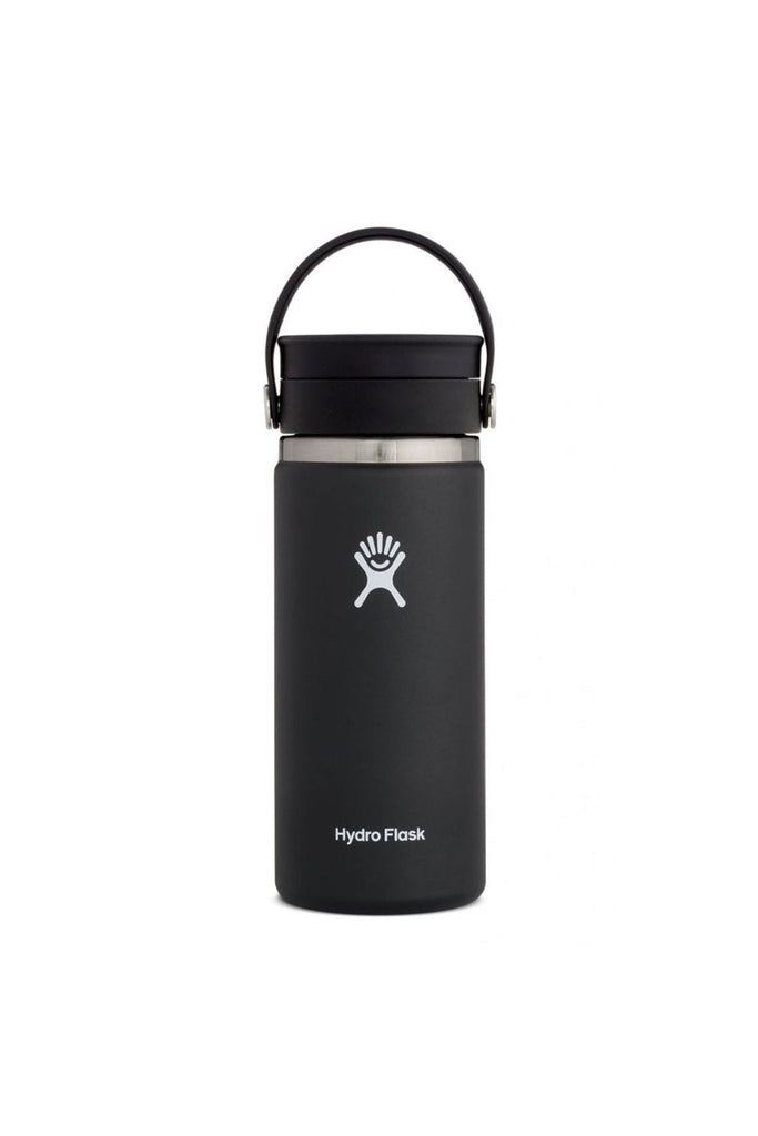 Hydro Flask 16 OZ WIDE MOUTH WITH FLEX SIP LID-BLACK - Krazy Mall