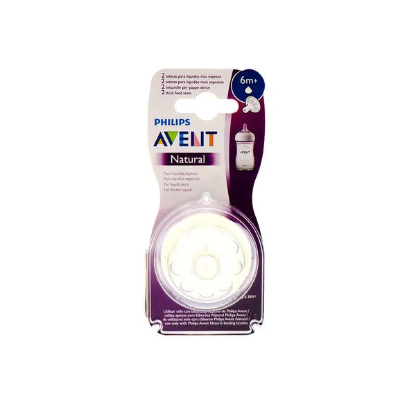 Philips Avent Natural Thick Liquid Teat +6m 2 Units