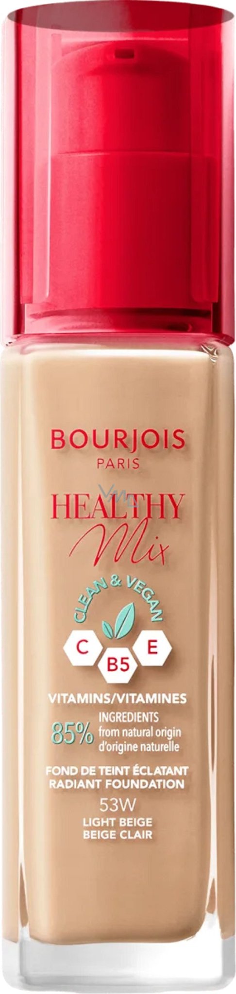 Bourjois Healthy Mix Clean Vegan Foundation 053 Light Beige 