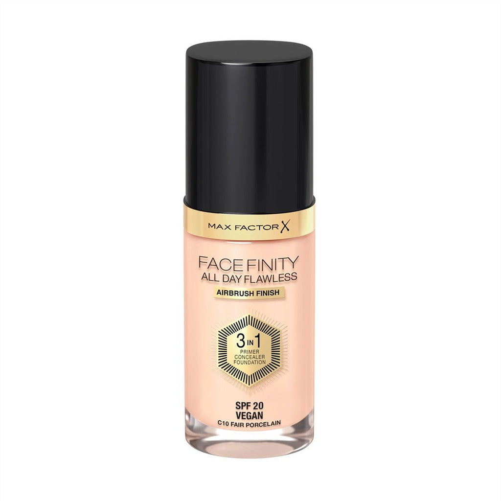 Max Factor Facefinity All Day Flawless, Liquid Foundation, 3in1 - 10 FAIR PORCELAIN 