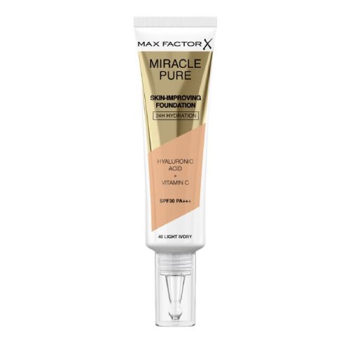 Max Factor Miracle Pure 24H Skin Improving Foundation - 40 Light Ivory 