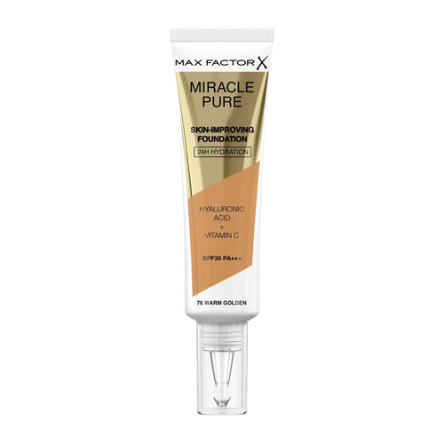 Max Factor Miracle Pure 24H Skin Improving Foundation - 76 Warm Golden 