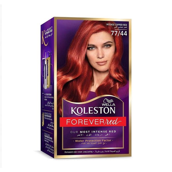 Wella Koleston Hair Color Cream 77/44 Intense Copper Red 