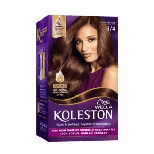 Wella Koleston Hair Color Cream Kit 3/4 Dark Chestnut 