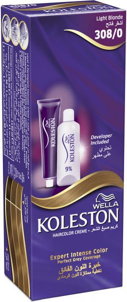 Wella Koleston Hair Color Cream Single 308/0 Light Blonde 