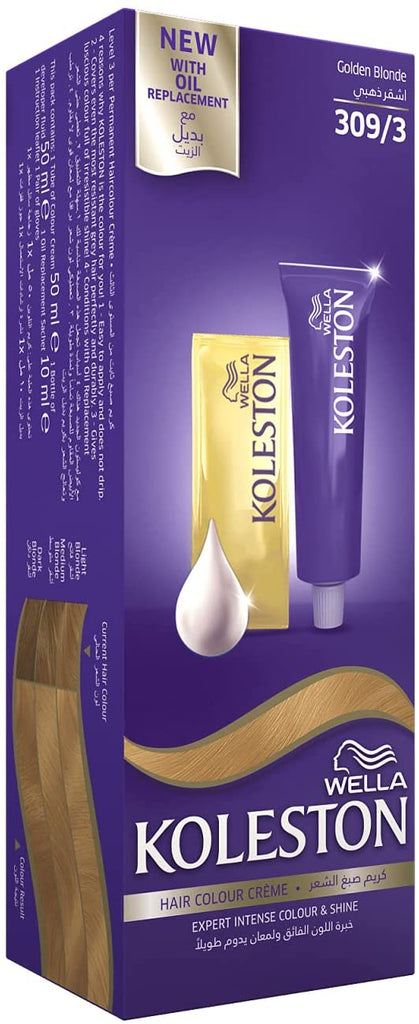 Wella Koleston Hair Colour Cream 309/3 Golden Blonde 