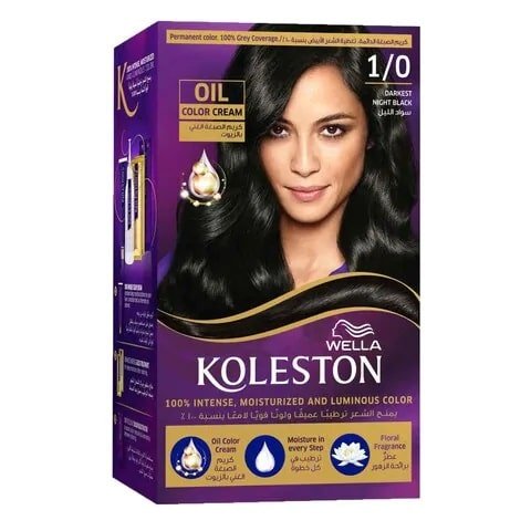 Wella Koleston Oil Color Cream 1/0 Darkest Night Black 